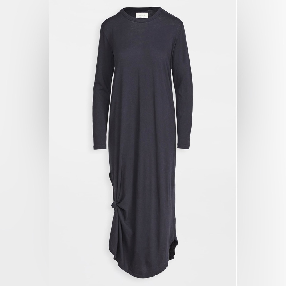 The Great. The Long Sleeve Knotted Tee Dress